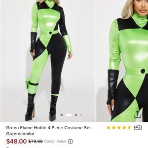Green and Black Costume Set